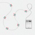 Crab fairy string lights with warm LEDs for indoor bedroom decor, battery operated, 10 ft, 30 LED
