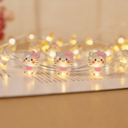 Sleepy Kitten fairy string lights with warm LEDs for indoor bedroom decor, battery operated, 10 ft, 30 LED