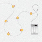 Christmas Star fairy string lights with warm LEDs for indoor seasonal decor, battery operated, 10 ft, 30 LED