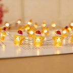Christmas Star fairy string lights with warm LEDs for indoor seasonal decor, battery operated, 10 ft, 30 LED