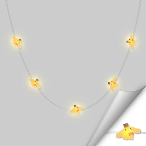 Bow Tie Puppy fairy string lights with warm LEDs for indoor bedroom decor, battery operated, 10 ft, 30 LED