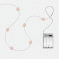 Pink Bear Paw fairy string lights with warm LEDs for indoor bedroom decor, battery operated, 10 ft, 30 LED