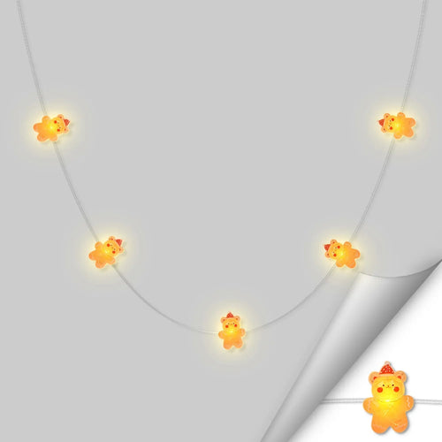 Birthday Bear fairy string lights with warm LEDs for indoor bedroom decor, battery operated, 10 ft, 30 LED