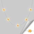 Fried Egg fairy string lights with warm LEDs for indoor room decor, battery operated, 10 ft, 30 LED