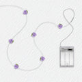 Grapes fairy string lights with warm LEDs for indoor room decor, battery operated, 10 ft, 30 LED