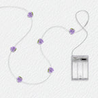 Grapes fairy string lights with warm LEDs for indoor room decor, battery operated, 10 ft, 30 LED