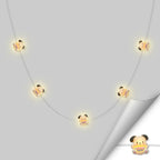 Bow Tie Dog fairy string lights with warm LEDs for indoor bedroom decor, battery operated, 10 ft, 30 LED