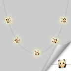 Waving Panda fairy string lights with warm LEDs for indoor bedroom decor, battery operated, 10 ft, 30 LED