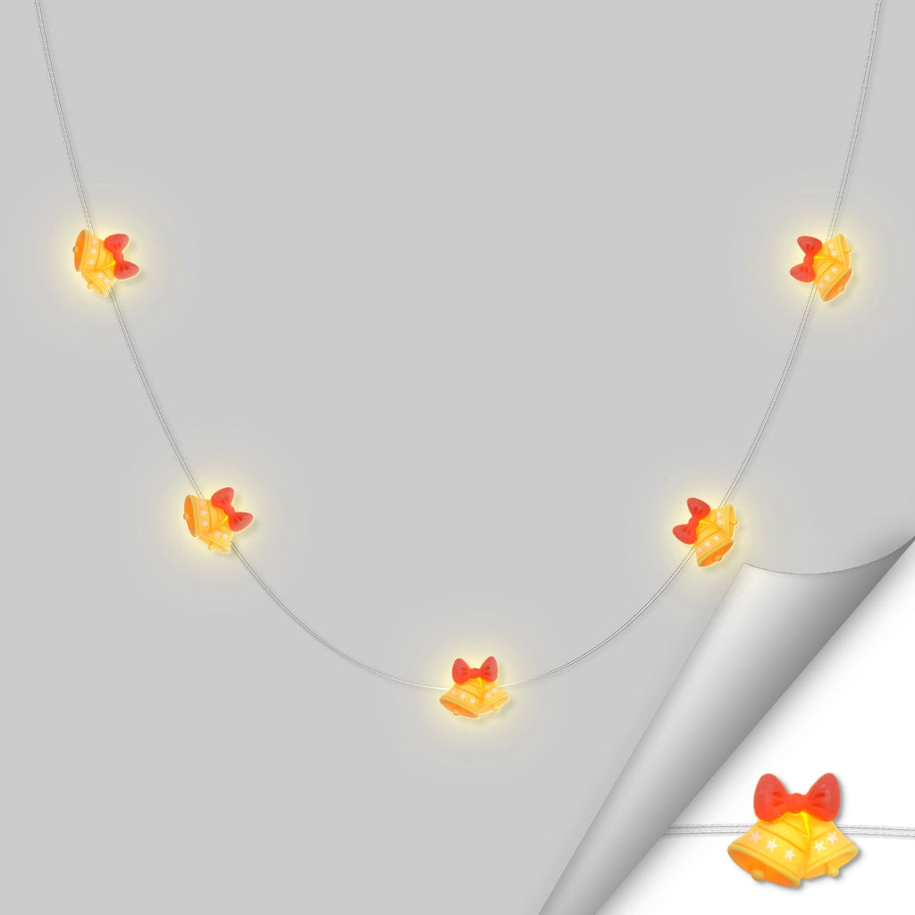 Christmas Bell fairy string lights with warm LEDs for indoor seasonal decor, battery operated, 10 ft, 30 LED