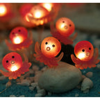Octopus fairy string lights with warm LEDs for indoor bedroom decor, battery operated, 10 ft, 30 LED