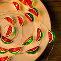 Watermelon fairy string lights with warm LEDs for indoor room decor, battery operated, 10 ft, 30 LED