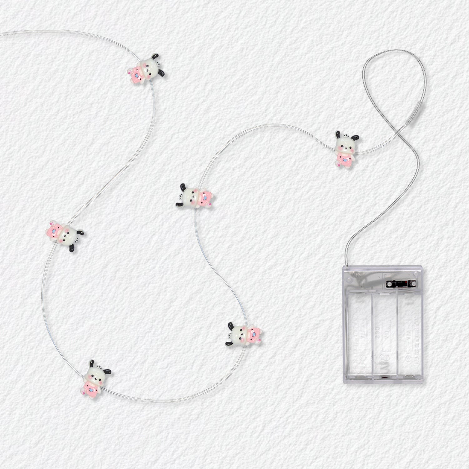 Happy Dog fairy string lights with warm LEDs for indoor bedroom decor, battery operated, 10 ft, 30 LED