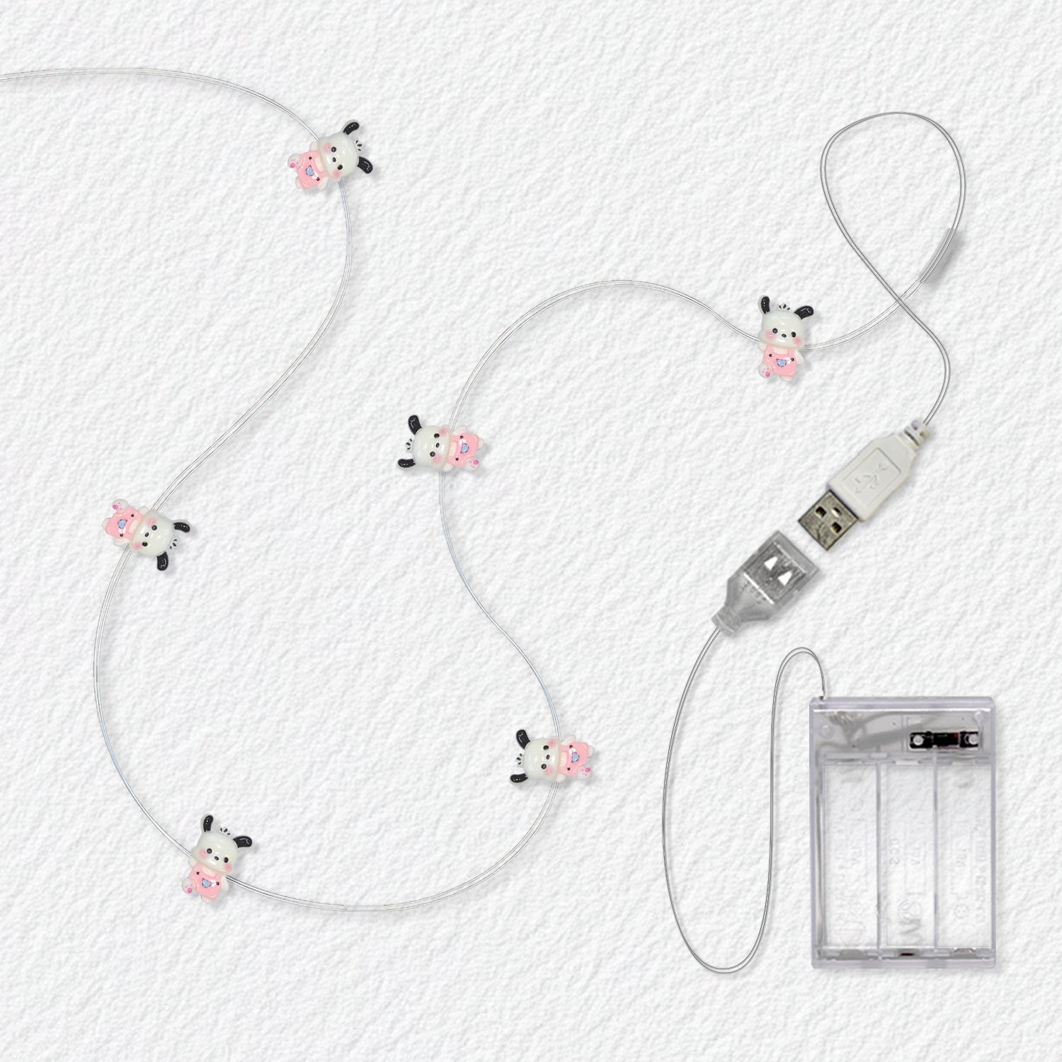 Happy Dog fairy string lights with warm LEDs for indoor bedroom decor, battery operated, 10 ft, 30 LED