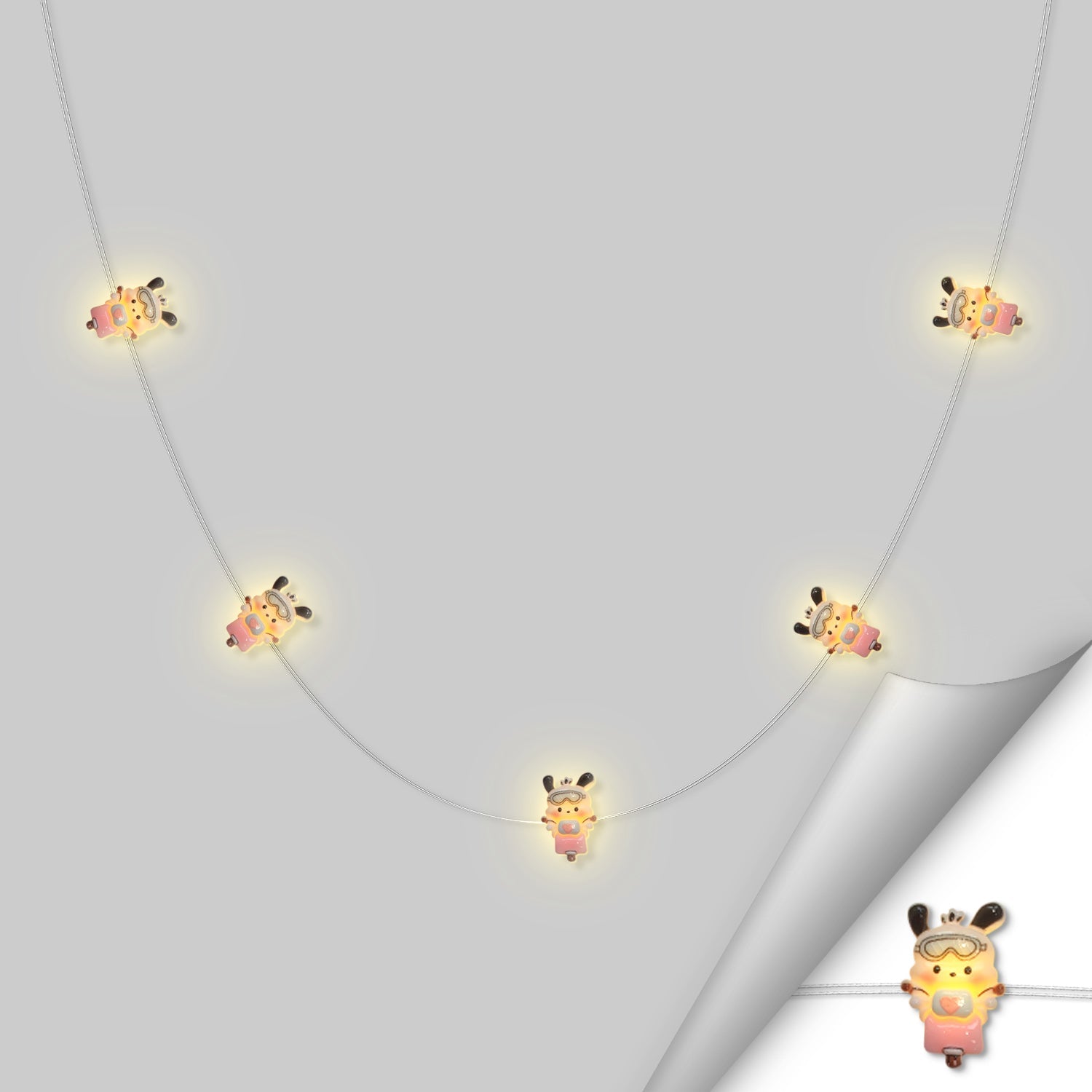 Bicycle Riding Dog fairy string lights with warm LEDs for indoor bedroom decor, battery operated, 10 ft, 30 LED