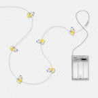 Blue Hat Duck fairy string lights with warm LEDs for indoor bedroom decor, battery operated, 10 ft, 30 LED