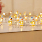 Blue Hat Duck fairy string lights with warm LEDs for indoor bedroom decor, battery operated, 10 ft, 30 LED