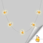 Blue Hat Duck fairy string lights with warm LEDs for indoor bedroom decor, battery operated, 10 ft, 30 LED