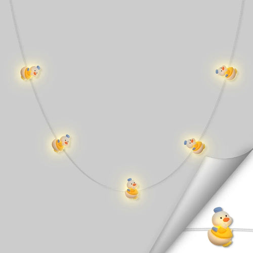 Blue Hat Duck fairy string lights with warm LEDs for indoor bedroom decor, battery operated, 10 ft, 30 LED