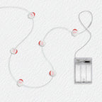 Santa Claus fairy string lights with warm LEDs for indoor seasonal decor, battery operated, 10 ft, 30 LED
