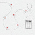 Santa Claus fairy string lights with warm LEDs for indoor seasonal decor, battery operated, 10 ft, 30 LED