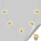 Blue Dress Bear fairy string lights with warm LEDs for indoor bedroom decor, battery operated, 10 ft, 30 LED