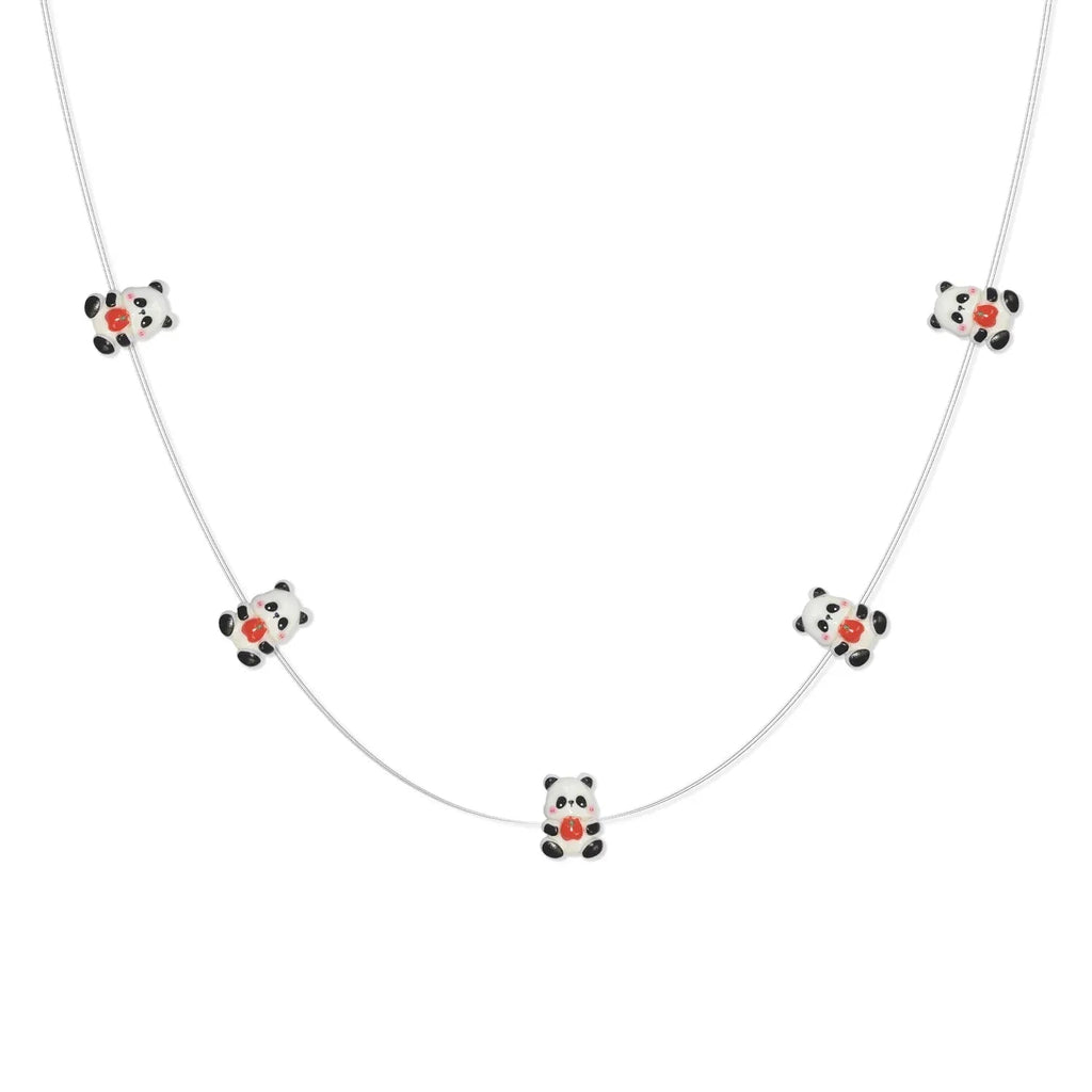Panda Holding Apple fairy string lights with warm LEDs for indoor bedroom decor, battery operated, 10 ft, 30 LED