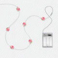 Bubble Fish fairy string lights with warm LEDs for indoor bedroom decor, battery operated, 10 ft, 30 LED