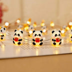 Panda Holding Apple fairy string lights with warm LEDs for indoor bedroom decor, battery operated, 10 ft, 30 LED