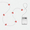 Christmas Stocking fairy string lights with warm LEDs for indoor seasonal decor, battery operated, 10 ft, 30 LED