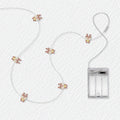 Reindeer fairy string lights with warm LEDs for indoor seasonal decor, battery operated, 10 ft, 30 LED