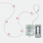 Santa Claus fairy string lights with warm LEDs for indoor seasonal decor, battery operated, 10 ft, 30 LED