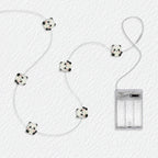 Waving Panda fairy string lights with warm LEDs for indoor bedroom decor, battery operated, 10 ft, 30 LED