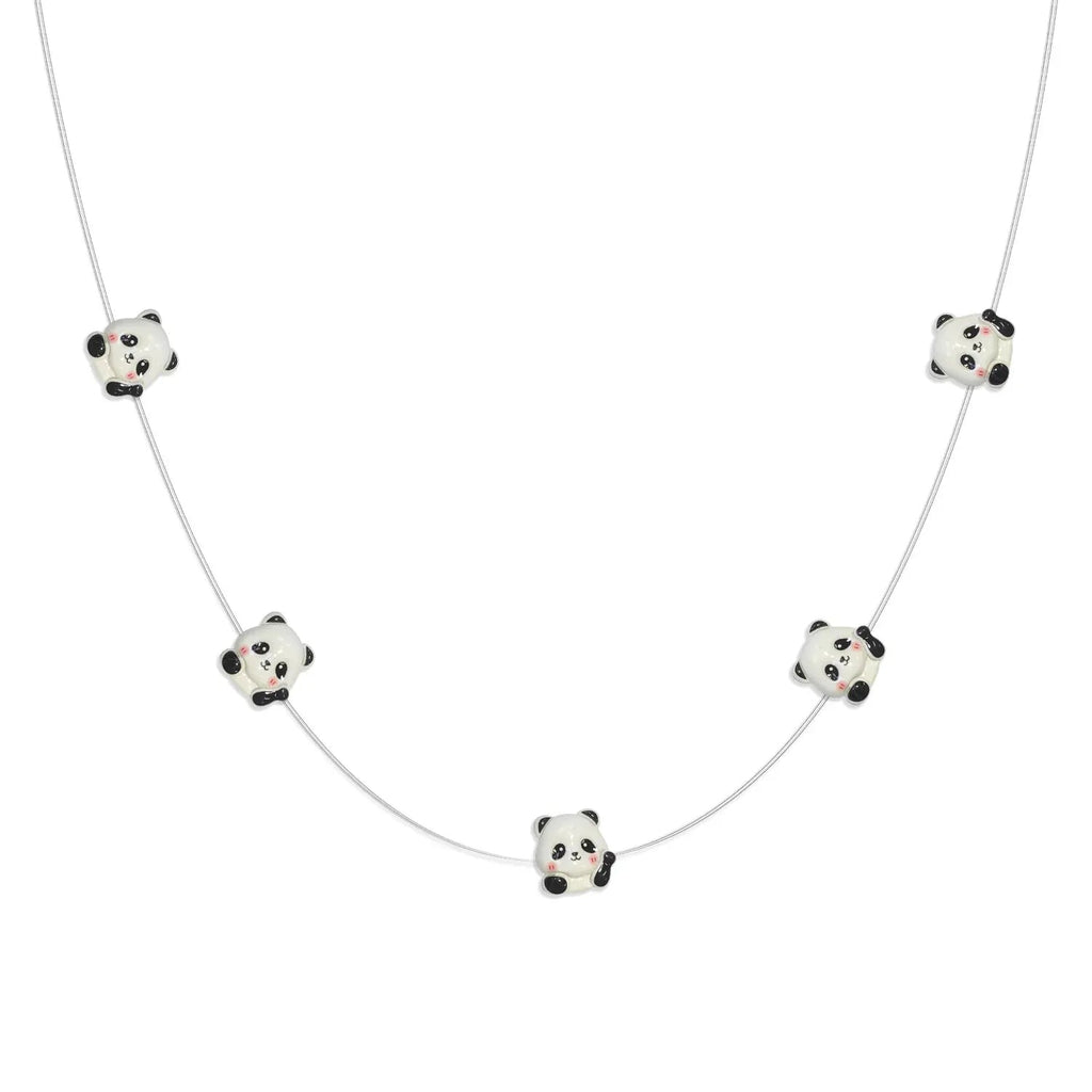 Waving Panda fairy string lights with warm LEDs for indoor bedroom decor, battery operated, 10 ft, 30 LED