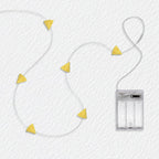 Cheese fairy string lights with warm LEDs for indoor room decor, battery operated, 10 ft, 30 LED
