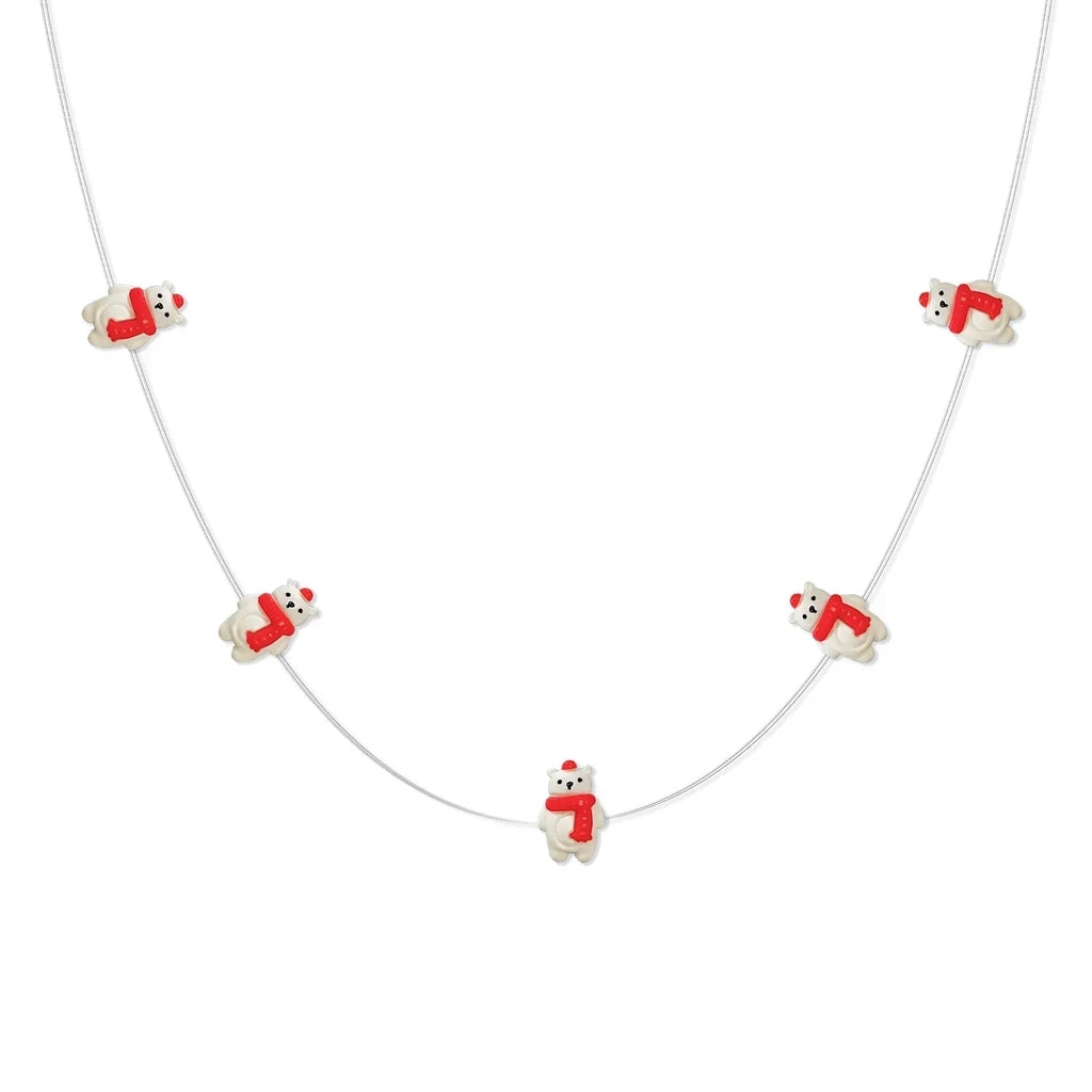 Scarf Bear fairy string lights with warm LEDs for indoor bedroom decor, battery operated, 10 ft, 30 LED