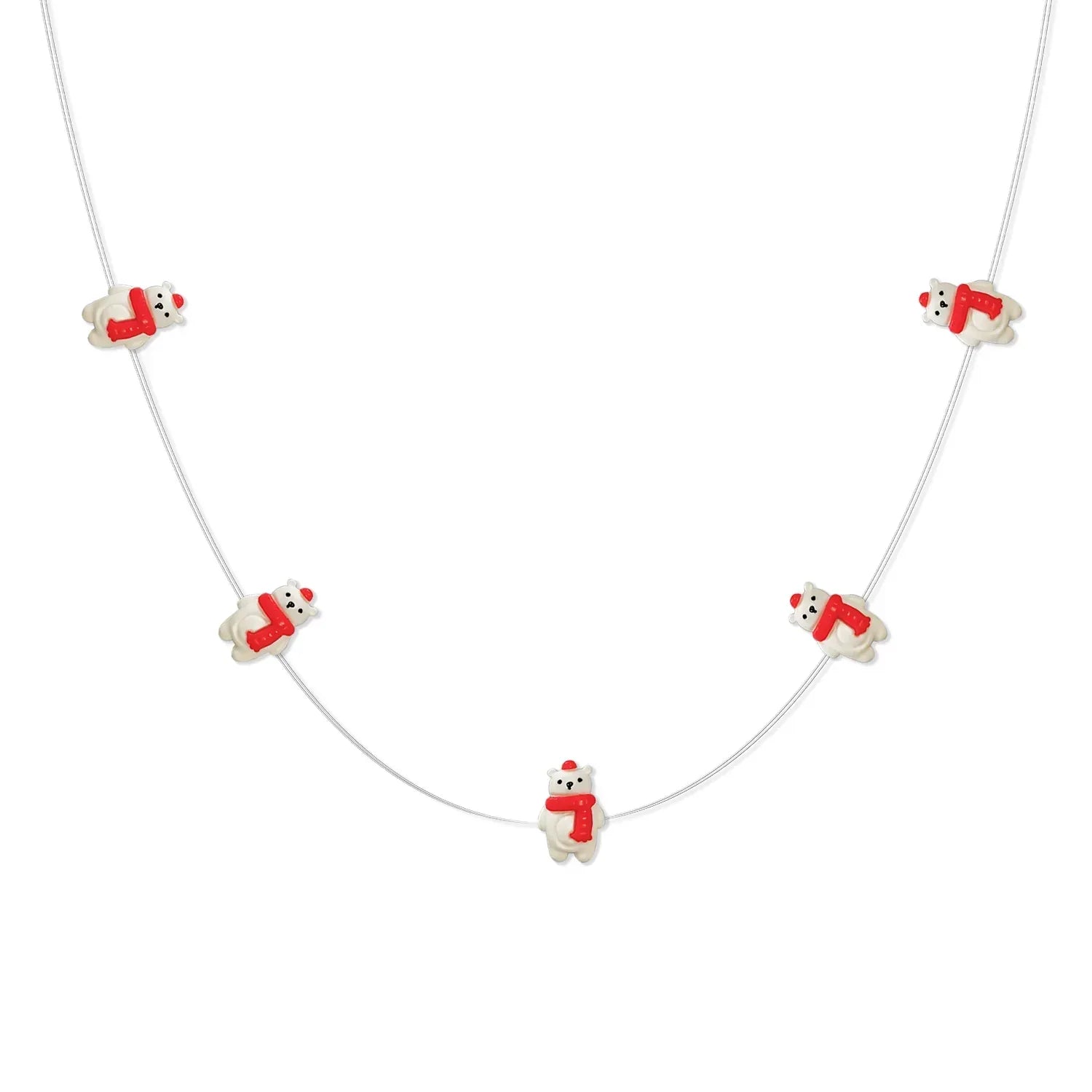Scarf Bear fairy string lights with warm LEDs for indoor bedroom decor, battery operated, 10 ft, 30 LED