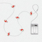 Scarf Bear fairy string lights with warm LEDs for indoor bedroom decor, battery operated, 10 ft, 30 LED