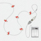 Scarf Bear fairy string lights with warm LEDs for indoor bedroom decor, battery operated, 10 ft, 30 LED