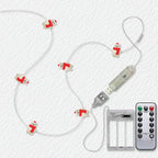 Scarf Bear fairy string lights with warm LEDs for indoor bedroom decor, battery operated, 10 ft, 30 LED