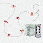 Scarf Bear fairy string lights with warm LEDs for indoor bedroom decor, battery operated, 10 ft, 30 LED