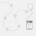 Heart Duck fairy string lights with warm LEDs for indoor bedroom decor, battery operated, 10 ft, 30 LED