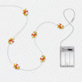 Smiling Fish fairy string lights with warm LEDs for indoor bedroom decor, battery operated, 10 ft, 30 LED