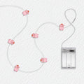 M Hat Pig fairy string lights with warm LEDs for indoor bedroom decor, battery operated, 10 ft, 30 LED