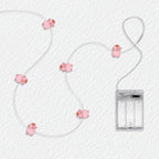M Hat Pig fairy string lights with warm LEDs for indoor bedroom decor, battery operated, 10 ft, 30 LED