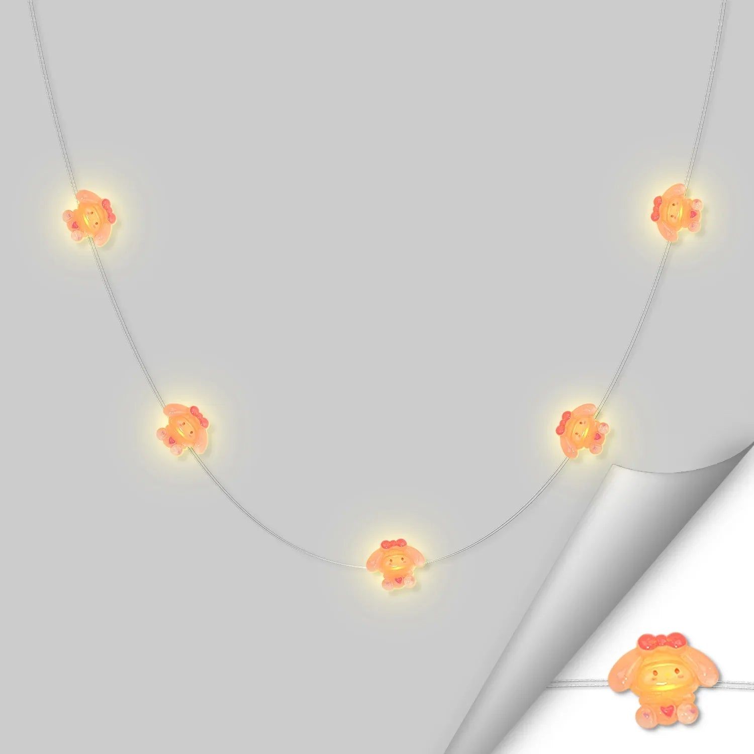 Bow Tie Heart Rabbit fairy string lights with warm LEDs for indoor bedroom decor, battery operated, 10 ft, 30 LED