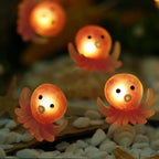 Octopus fairy string lights with warm LEDs for indoor bedroom decor, battery operated, 10 ft, 30 LED